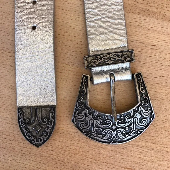 Streets Ahead Made in Usa Leather Silver Antique Silver Western Cowgirl Belt L